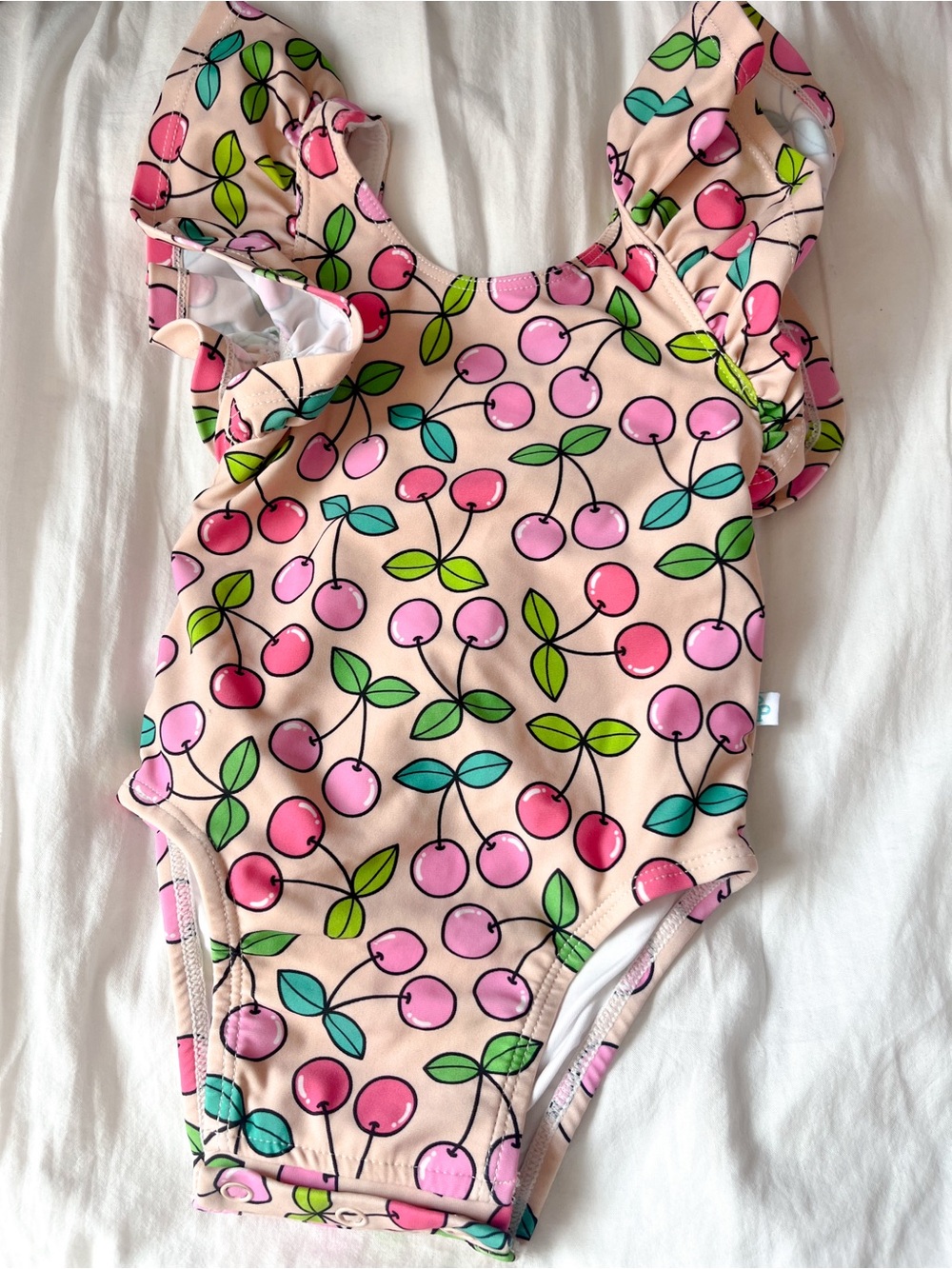 Posh Peanut Bathing Suit - Size 6-12 months baby girl swim cherry print